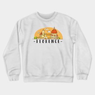 Florence Skyline Watercolor Crewneck Sweatshirt